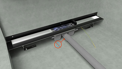 Dušas kanāla uzstādīšana pie sienas