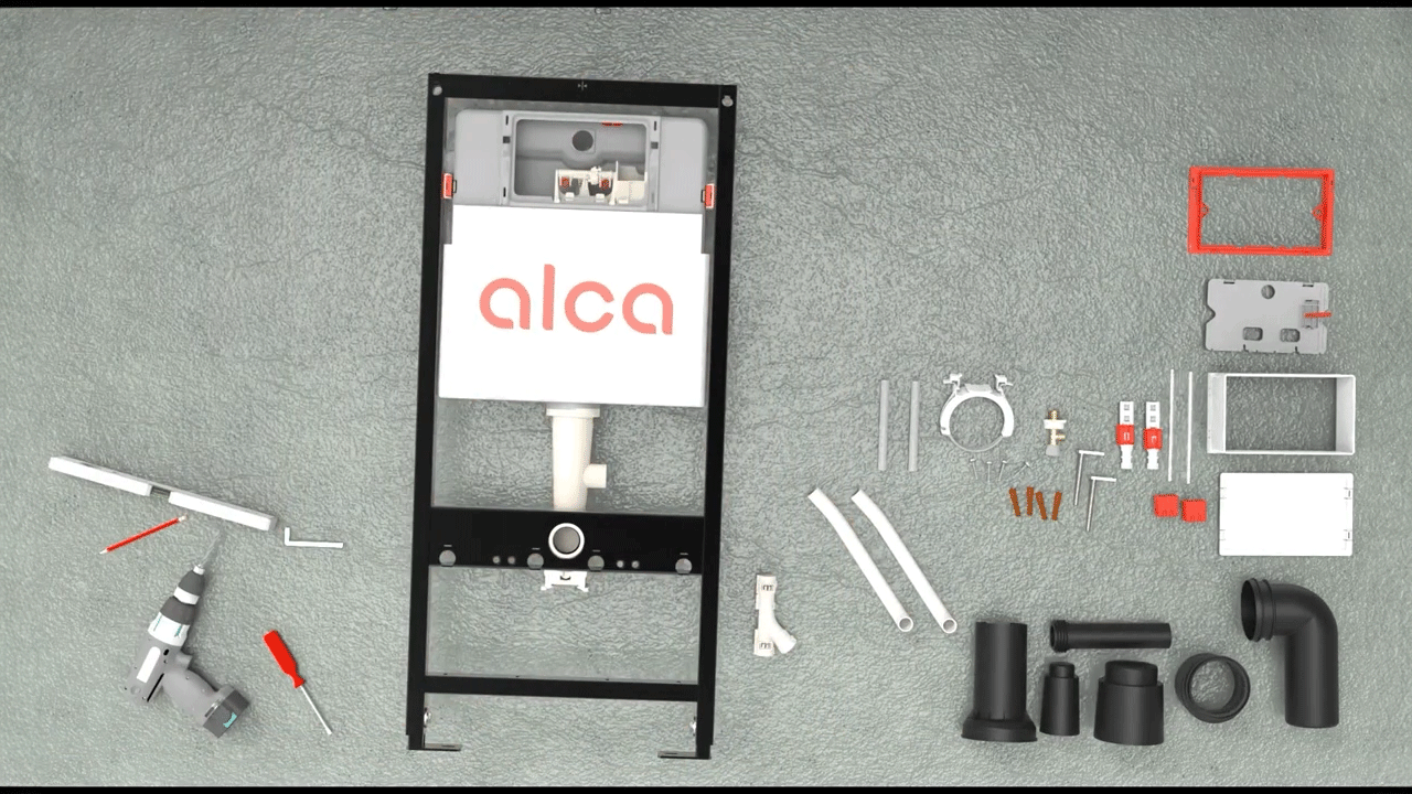 Installation AM120 Iebūvējāma skālojamā kaste tualetes podiem ar bidē funkciju